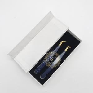 Pince à épiler d'extension de cils à pointe dorée lisse personnalisée nouveau lancement pince à épiler professionnelle en acier inoxydable avec revêtement en poudre - Product Image 6