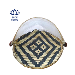 Cesta de Bambú de Alta Calidad GEM, Cesta Plana Hecha a Mano Personalizada - Product Image 1