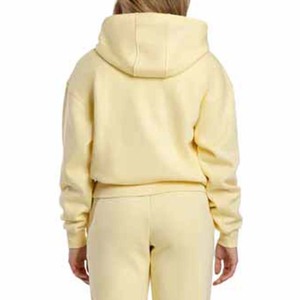 Conjunto de chándal deportivo de invierno de peso pesado de algodón 100% personalizado para mujer, conjunto de Sudadera con capucha de bloque de Color de secado rápido con cintura elástica - Product Image 5
