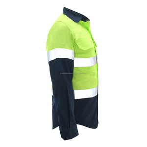 Camisa de Trabajo de Alta Visibilidad Personalizada, Camisa de Seguridad Reflectante para Construcción, Camisa de Manga Larga para Hombre - Product Image 5