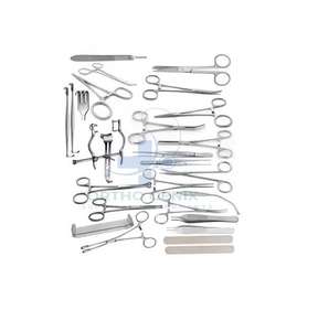 Juego de instrumentos quirúrgicos de laparotomía pediátrica de acero inoxidable, 47 Uds., Manual de alta calidad - Product Image 6