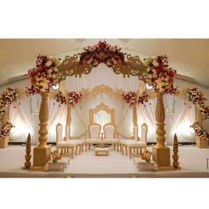 Elegancia boda india madera Mahal Mandap Rajwada boda real Mandap Venta De fábrica Bollywood Jodha Akbar Royal Mandap Canadá - Product Image 1