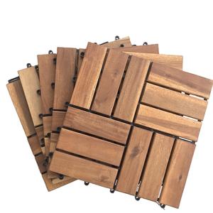 Dalles de terrasse en bois d'acacia imperméables contemporaines Antidérapantes Interverrouillables Planches de sol d'extérieur - Product Image 1