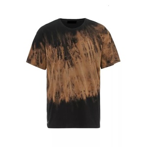 เสื้อยืดผู้ชายลายมัดย้อม แขนสั้น ลายวงกลมสีรุ้ง คอกลม ผ้าฝ้ายถัก สวมใส่สบาย ทรงปกติ - Product Image 3