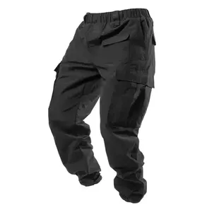 Pantalon baggy Cargo durable en toile personnalisé pour hommes avec plusieurs poches 100% coton - Product Image 2