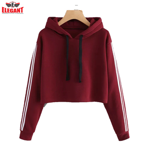 เสื้อครอปฮู้ดดี้ผู้หญิง คุณภาพสูง ผ้าฝ้าย 100% เสื้อฮู้ดดี้ครอป สไตล์หรูหรา สปอร์ต สวมใส่สบาย เหมาะสำหรับฤดูหนาว พร้อมฮู้ดผ้าขนสัตว์ - Product Image 2