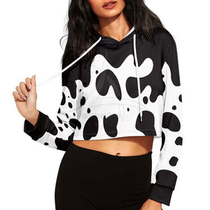 Sudaderas con Capucha Corta de Invierno para Mujer, Diseño Personalizado, Sublimación, Color Sólido, Cómodas, Transpirables y Ecológicas - Product Image 2