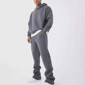 High Quality Custom Men's <b>Printed</b> <b>Hoodie</b> Jogger Set Sports 2025 Tracksuit Heavyweight Cotton Oversized Hooded Sweatsuit for Men - Product Image 1