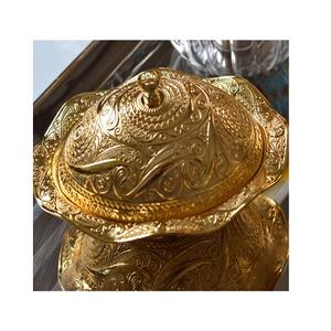 Beurrier de forme ronde de taille personnalisée Beurrier de couleur or en laiton fait à la main avec couvercle de la plus haute qualité pour hotelware - Product Image 1