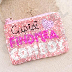 Hermosa bolsa de monedas de moda, accesorio con cuentas de semillas de fútbol - Product Image 6