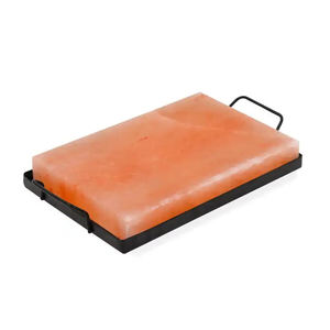 Cristales de sal rosa del Himalaya Natural con certificación ISO Kosher 2024, bandeja de acero inoxidable, caja a granel, bolsa de embalaje, losa de cocina de Nacl crudo - Product Image 1