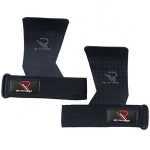 Muñequeras de Soporte para Levantamiento de Pesas con Agarres de Carbono, Hebilla Ajustable Integrada, Cuero PU, Sin Dedos, para Gimnasio y Entrenamiento - Product Image 3