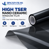 Film céramique nano OEM d'usine, VLT 15%, 95% IRR, 99% de blocage UV, TSER élevé, anti-éblouissement, film teinté pour vitres automobiles