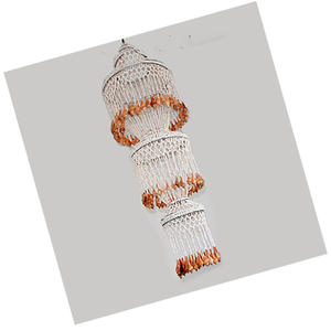 Artisanat en coquillages d'Indonésie direct, BIJOUX EN COQUILLAGES, carillons éoliens en coquillages, lampe d'art motif, petromac, taille 40x150 cm - Product Image 3