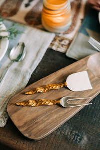Juego de cuchillos de queso de metal con mango de hoja para restaurante, hotel, uso doméstico, precio al por mayor - Product Image 2