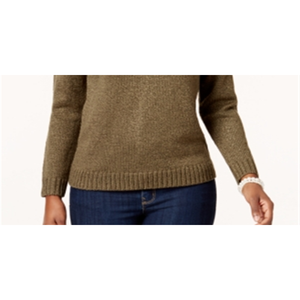 Maglione Verde Heather a Maniche Lunghe con Colletto per Donna Karen Scott, Casual e Traspirante per l'Autunno, Disponibile in Taglie Piccole e Grandi - Product Image 3