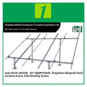 Kit de fixation solaire pour toiture en tuiles asphaltées, pour système de 19 kW, en aluminium et acier - Product Image 2