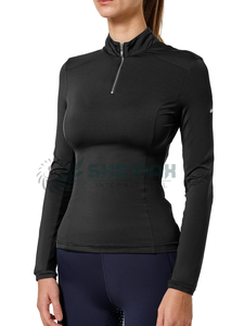 Competición de equitación camisa de mujer que absorbe la humedad blusa ecuestre diseño ajustado tejido elástico transpirable ligero - Product Image 4