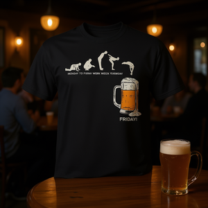Camiseta Promocional del Equipo Semana de Trabajo de Lunes a Viernes para Amantes de la Cerveza - Product Image 2