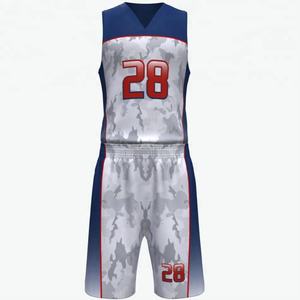 Sublimación de malla en blanco baloncesto Jersey personalizado hombres Reversible personalizado baloncesto uniforme para hombres conjunto Jersey baloncesto lleva - Product Image 1