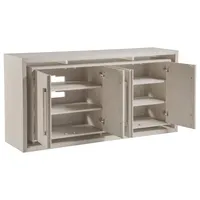 Collection Mar Monte : Console multimédia contemporaine à cadre flottant avec finition bois flotté doux