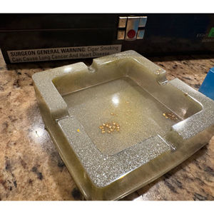 Modern <b>Portable</b> Resin Cubano Line <b>Ashtray</b> with Custom Logo Retro Smokeless Cigar Holder for Office or Travel - Product Image 1