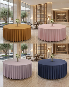 Mantel Redondo Moderno de Tela Resistente a las Manchas, Fácil de Limpiar, Sin Arrugas, 100% Poliéster - Product Image 6