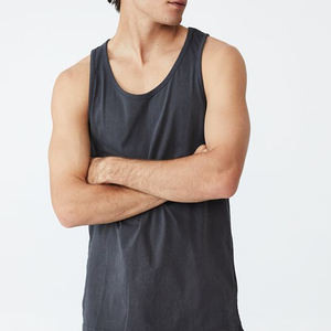 Custom Singlet Athletics Chalecos Imprimir Running Washed Tank Top Hombres 90% Poliéster 10% Spandex Sublimation Men's Wash Tank Top - Product Image 5