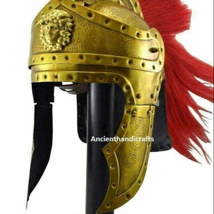 Ortaçağ yunan Greco roma Spartan kral Leonidas 300 film çoğaltma kask öğesi.