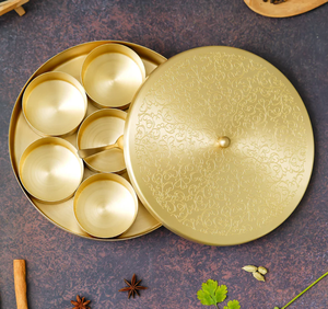 Brass <b>Spices</b> <b>Boxes</b> Gift Item Home Decor Kitchen Decorative Item Masala Dabba Best Selling Round Shape <b>Spice</b> Container - Product Image 1