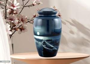Urne de bateau pour cendres humaines Urnes commémoratives pour adultes pour cendres humaines Urne de crémation décorative pour cendres adultes Taille personnalisée - Product Image 3
