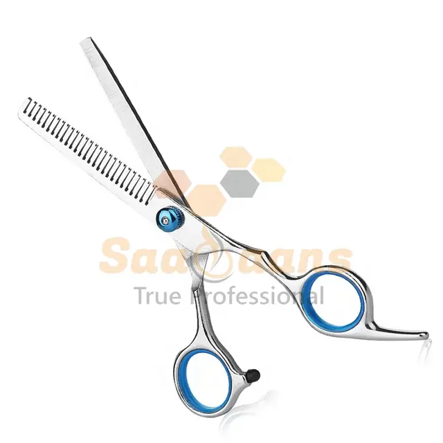 Wholesale 6" Black Golden CNC Japanese Hair Scissors Stainless Steel Sharp Blade Professional Hairdressing Thinning Scissors