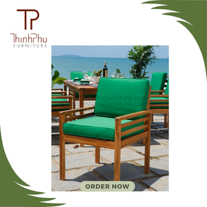 Ensemble de chaises de salle à manger d'extérieur contemporaines KD du fabricant vietnamien pour restaurant, hôtel, cuisine, cour-en bois - Product Image 1