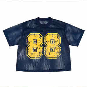 Nueva tela de malla de alta calidad 100% para ropa deportiva, impresión personalizada de peso medio para hombres, camisetas de malla - Product Image 1