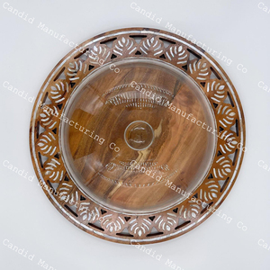 Plateau en nacre avec plateau ou sous-verres, incrustation d'os arabe en bois, nouvel arrivage de l'usine directe - Product Image 2