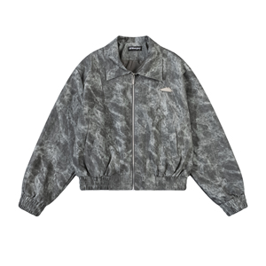 Fashionable High-quality Men's Cut <b>Leather</b> <b>Jacket</b> <b>Retro</b> Street-mounted Waterproof Bomber-customized - Product Image 5