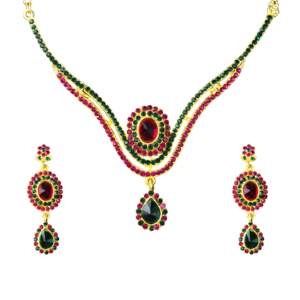 Kriaa Fine Jewelry Set 1101328 Collier en pierre autrichienne avec plaqué or - Product Image 1