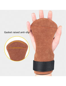 Poignée de main en cuir personnalisée, poignée de main en cuir, pour l'entraînement et la musculation, protection de la paume, Logo personnalisé - Product Image 6