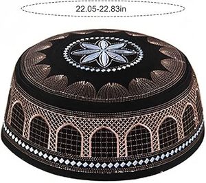 Pakistan Made Islamic Prayer Kufi <b>Caps</b> Breathable Eco-Friendly Customizable <b>Mens</b> Turkish Muslim Islamic Hajj & Umrah <b>Caps</b> Hats - Product Image 2