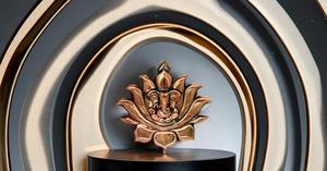 Lotus Pattern Metal Ganesha Idol Estatua colgante de pared para Diwali Decoración de pared Decoración de puerta o Idea de regalo - Product Image 6