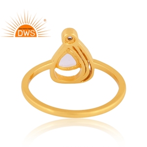 Anillo apilable de piedras preciosas de Luna arcoíris y circonita cúbica chapada en oro de 18 quilates de plata de ley de la mejor calidad, fabricante de joyería fina Demi - Product Image 4