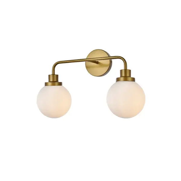 Vintage Industrial Antique Two-Light Wall Sconces With Round Cone Clear Glass Shade Gold/Wall Lamp Lighting Luxury For Indoor