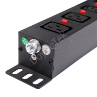 DoyonTek Metal 1U IEC C13/C19 Rack PDU avec 12 prises, fonction d'éclairage et de verrouillage pour les centres informatiques et les centres de données IDC