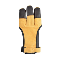 Guantes de tiro con arco sin dedos, ligeros, antideslizantes, transpirables, cortavientos, cálidos, de cuero profesional, nuevos para exteriores