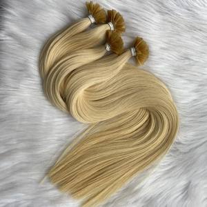 Longue 100% Vierge Vietnamienne Extensions De Cheveux Humains Toutes Les Cuticules Alignées V-Tip Kératine Étiré 30 Pouces Blonde Droite Couleur - Product Image 5