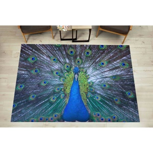 Alfombra Peacock: Alfombra Decorativa Personalizada de Chenilla Antideslizante, Diseño Impreso, Alfombra de Chenilla - Product Image 1