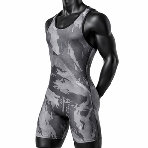 Venta al por Mayor de Fábrica, Ropa Deportiva Sublimada con Logotipo Personalizado, Secado Rápido, Transpirable, Traje de Una Pieza para Levantamiento de Pesas, Singlet Juvenil para Lucha Libre - Product Image 3