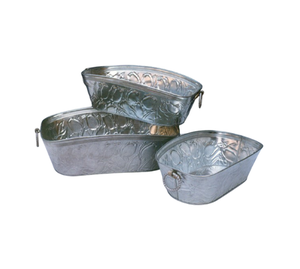 Jardinière de sol en métal galvanisé antique personnalisée pour la maison, le jardin Pots de fleurs finis et jardinières à usage décoratif - Product Image 4