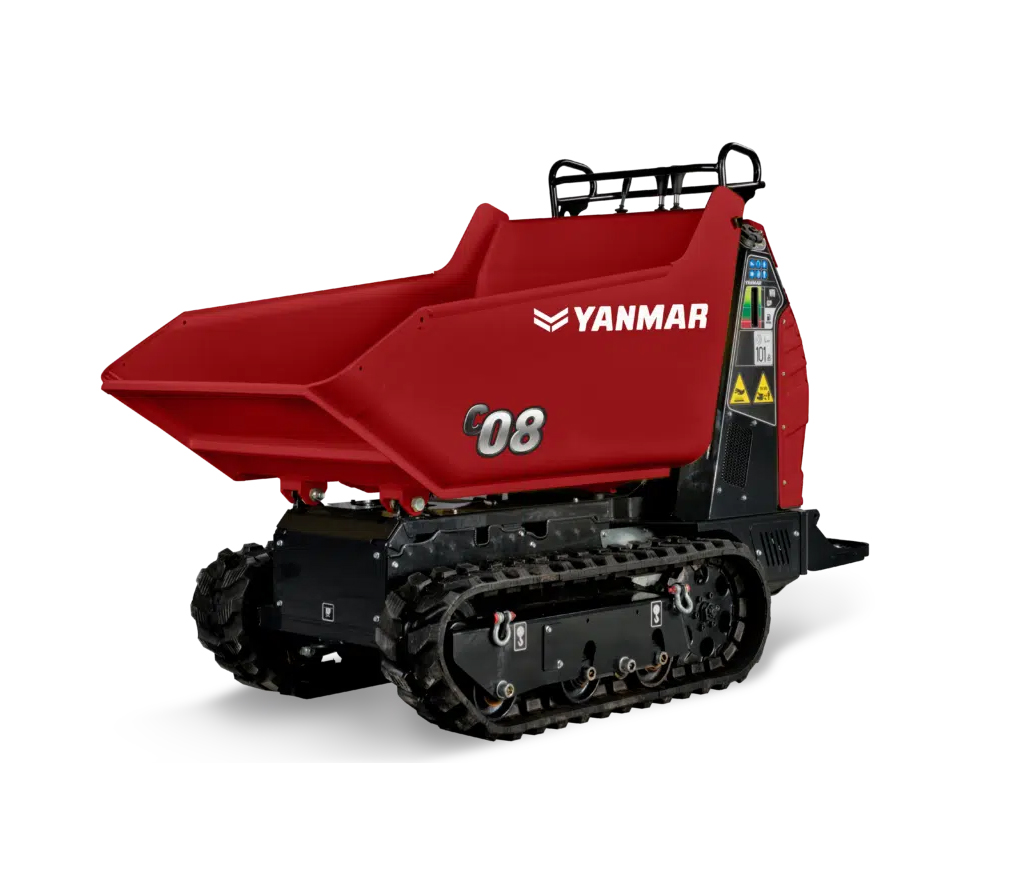 C08-A компактный гусеничный держатель YANMAR, грузоподъемность 800 кг, гидравлическая Опрокидывающая кровать, резиновая гусеничная машина для землеройной машины