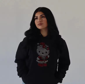 Nueva llegada de las mujeres de gran tamaño de la gota del hombro de peso pesado 100% de algodón de manga larga sudaderas con capucha logotipo personalizado Puff estampado más transpirable - Product Image 4